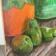 Nature morte et escalier, signé
