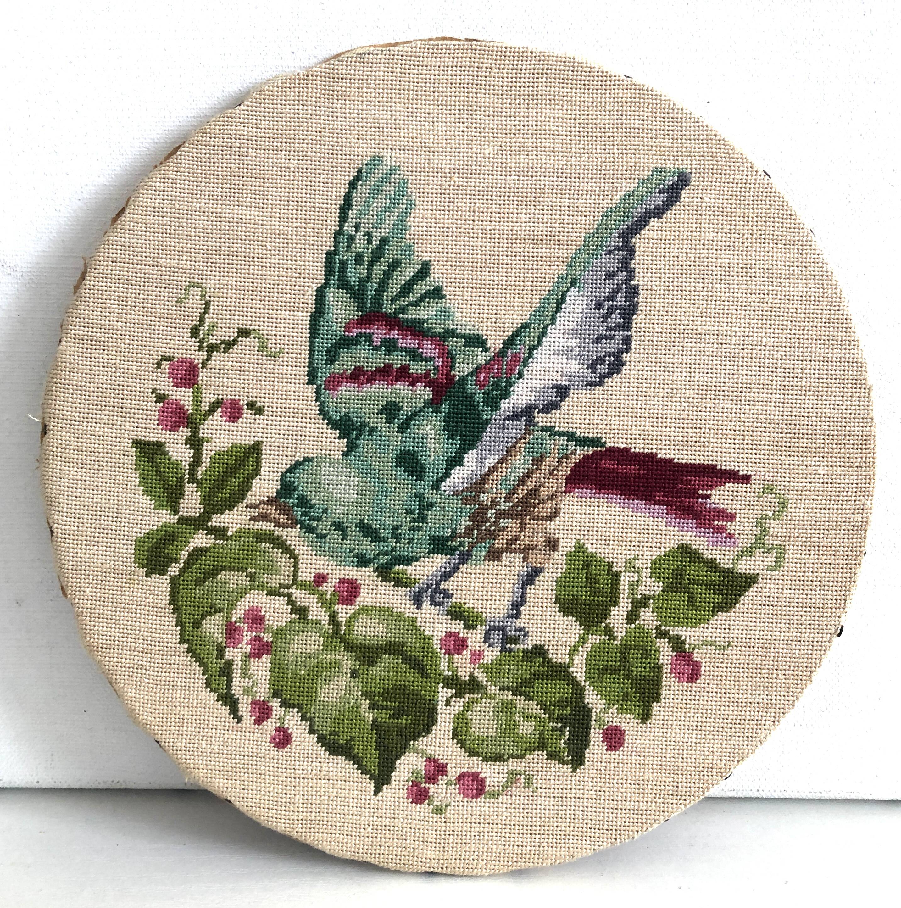 Tapisserie Ronde Oiseau
