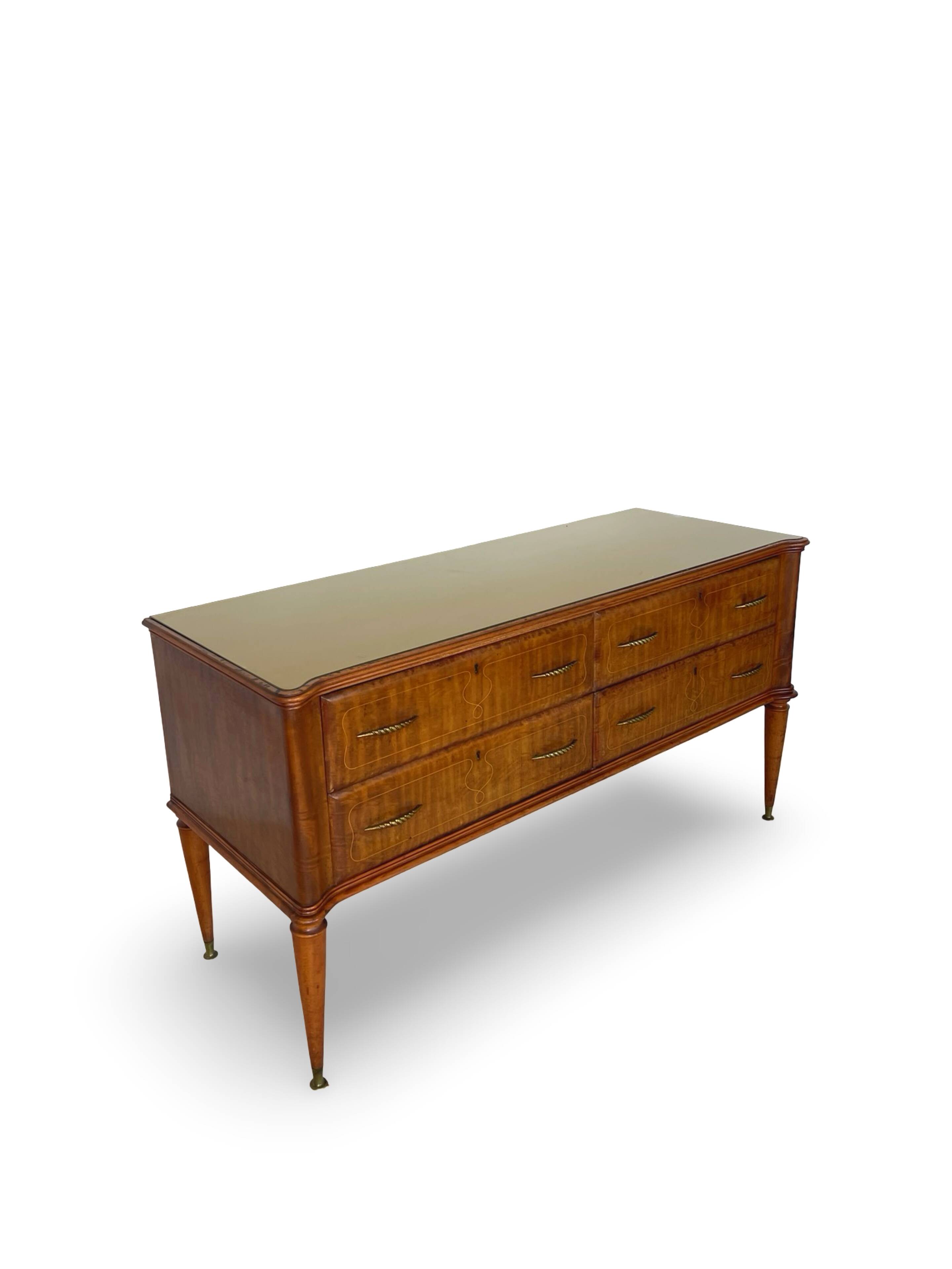 Une commode italienne vintage de style moderne du milieu du siècle