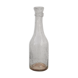 Bouteille en verre soufflé verrerie Biot vintage