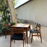 Danish extendable dining table and games table in Rio rosewood, 1960.