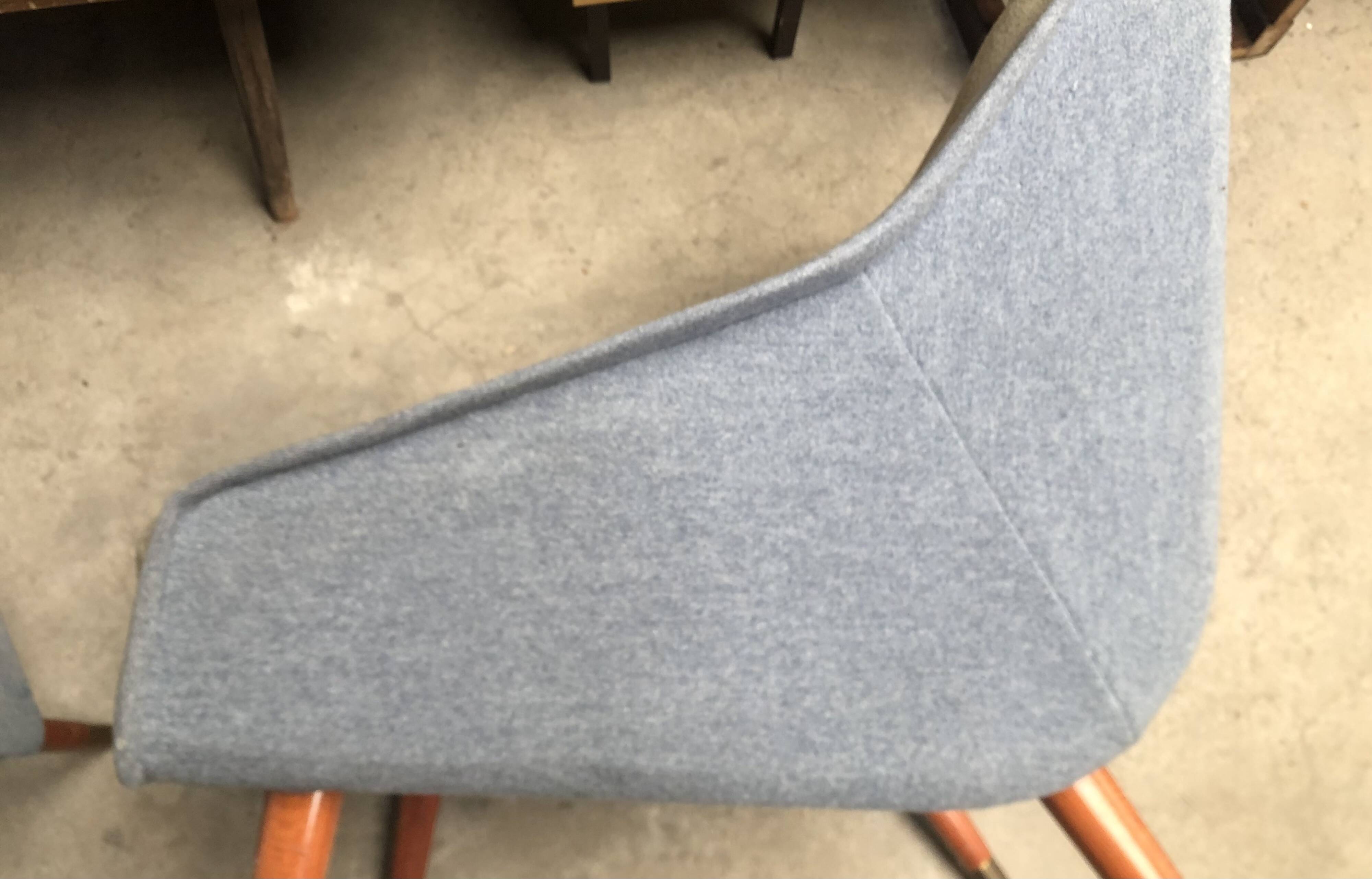 Vintage two-tone armchairs from the 60s in wool