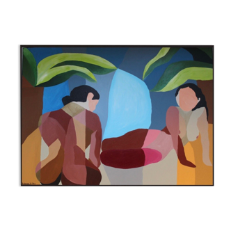 Acrylic painting 100x81cm colorful