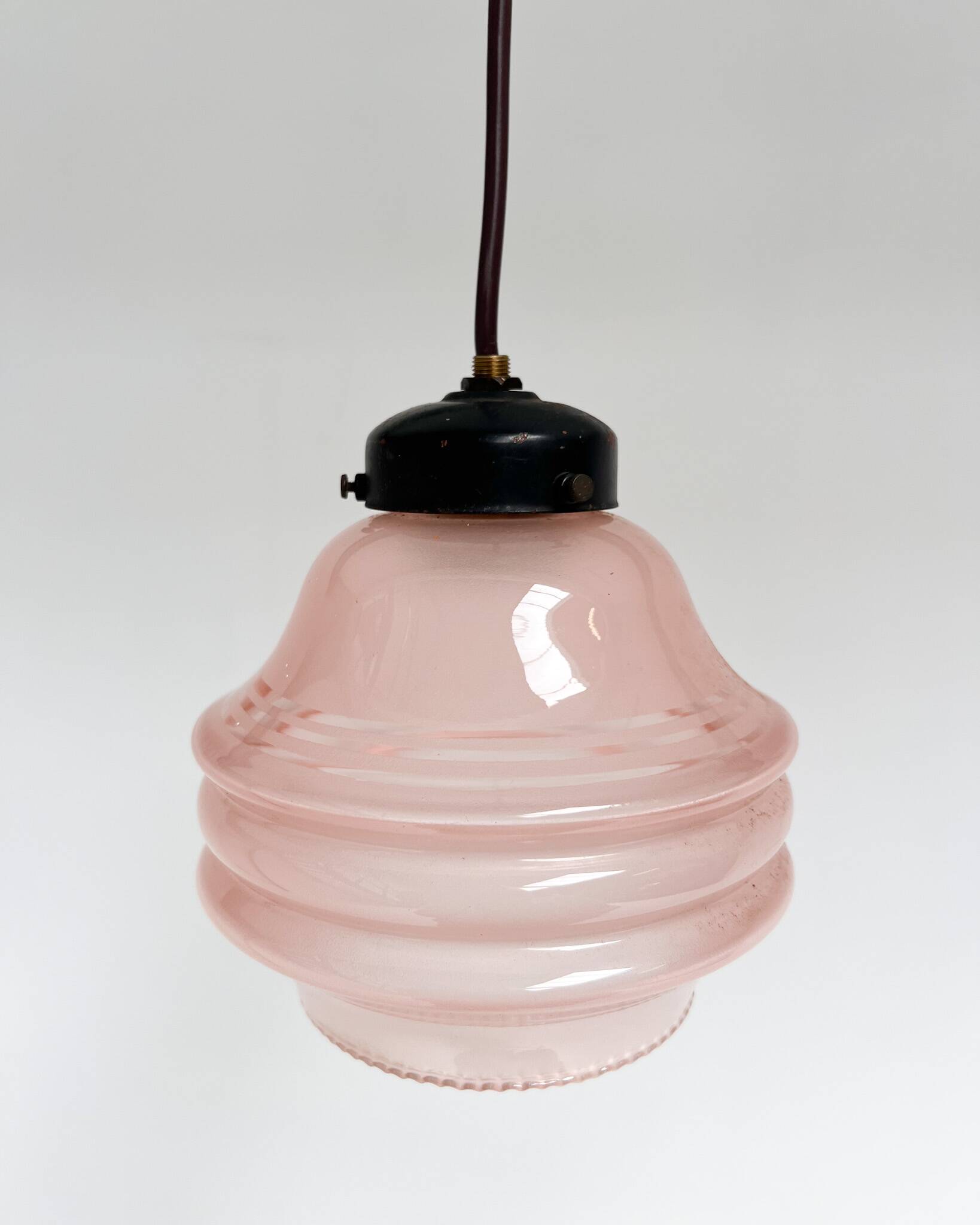 Lampe de plafond vintage rose, années 1960