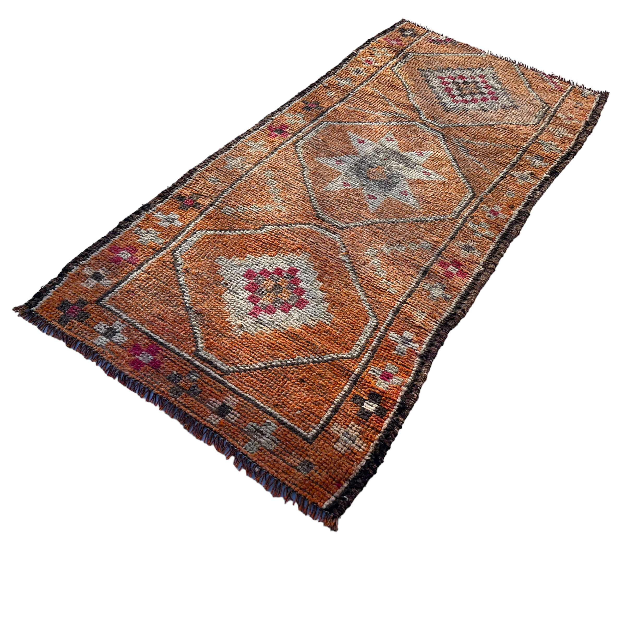 Vintage Kurdish Herki Rug Runner , 192 x 90 cm