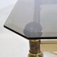 Hollywood Regency Brass and Smoked Glass Coffee Table, 1970