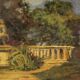 Italian landscape painting in Impressionist style from 20th century