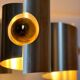 Lustre/suspension space age vintage 1970 alu brosse doree