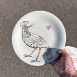 2 large vintage Robert Picault ceramic earthenware dishes