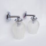 Antique glass wall lights