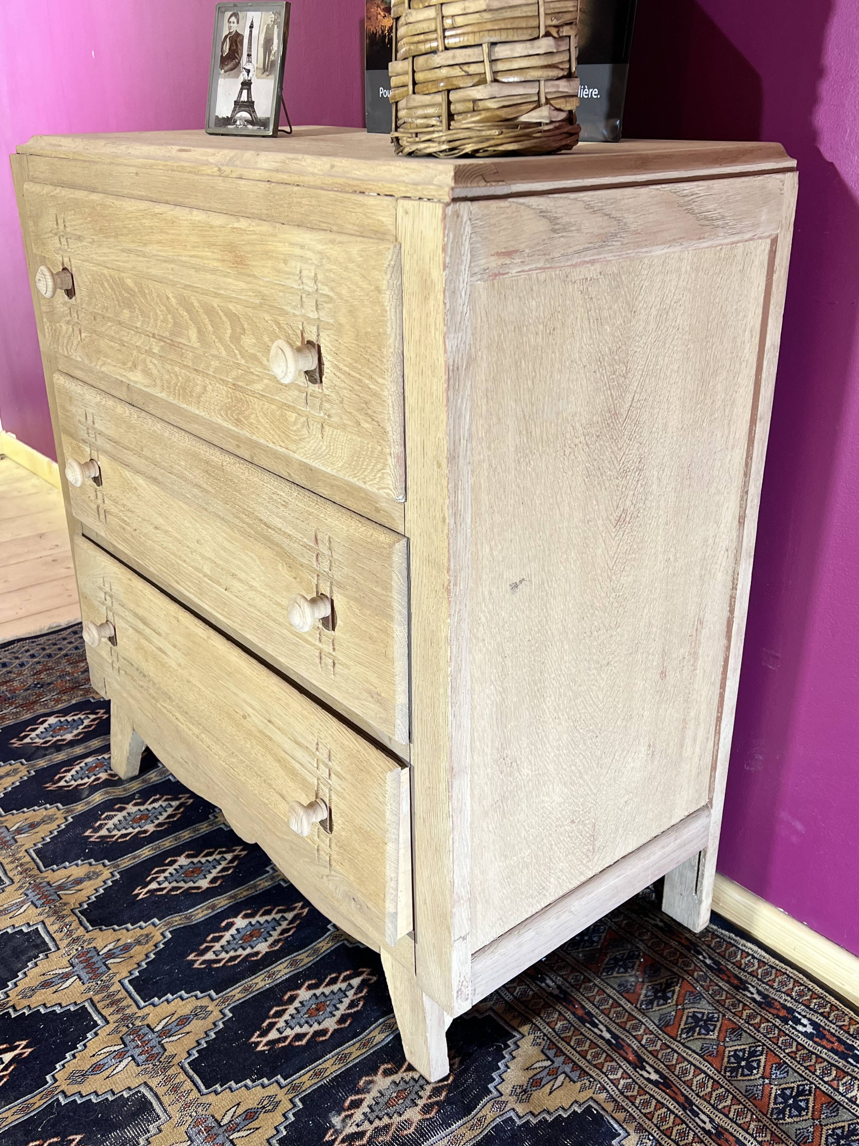 Chest of drawers 3 drawers art deco in wood
