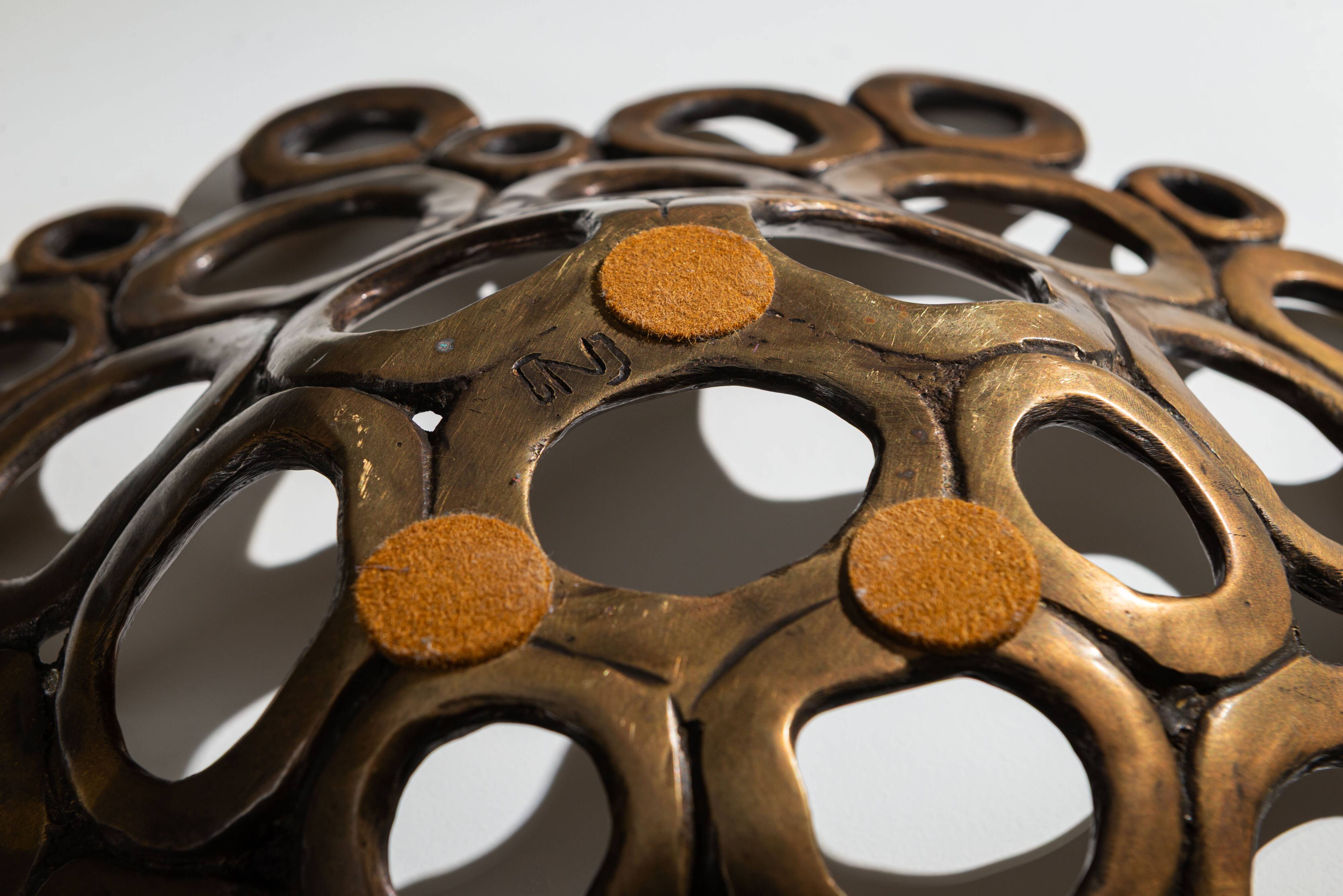 Solid brass fruitbowl