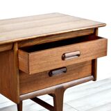 Bureau Afromosia du milieu du siècle de A. Younger conçu par John Herbert. Vintage Moderne / Rétro / Danois