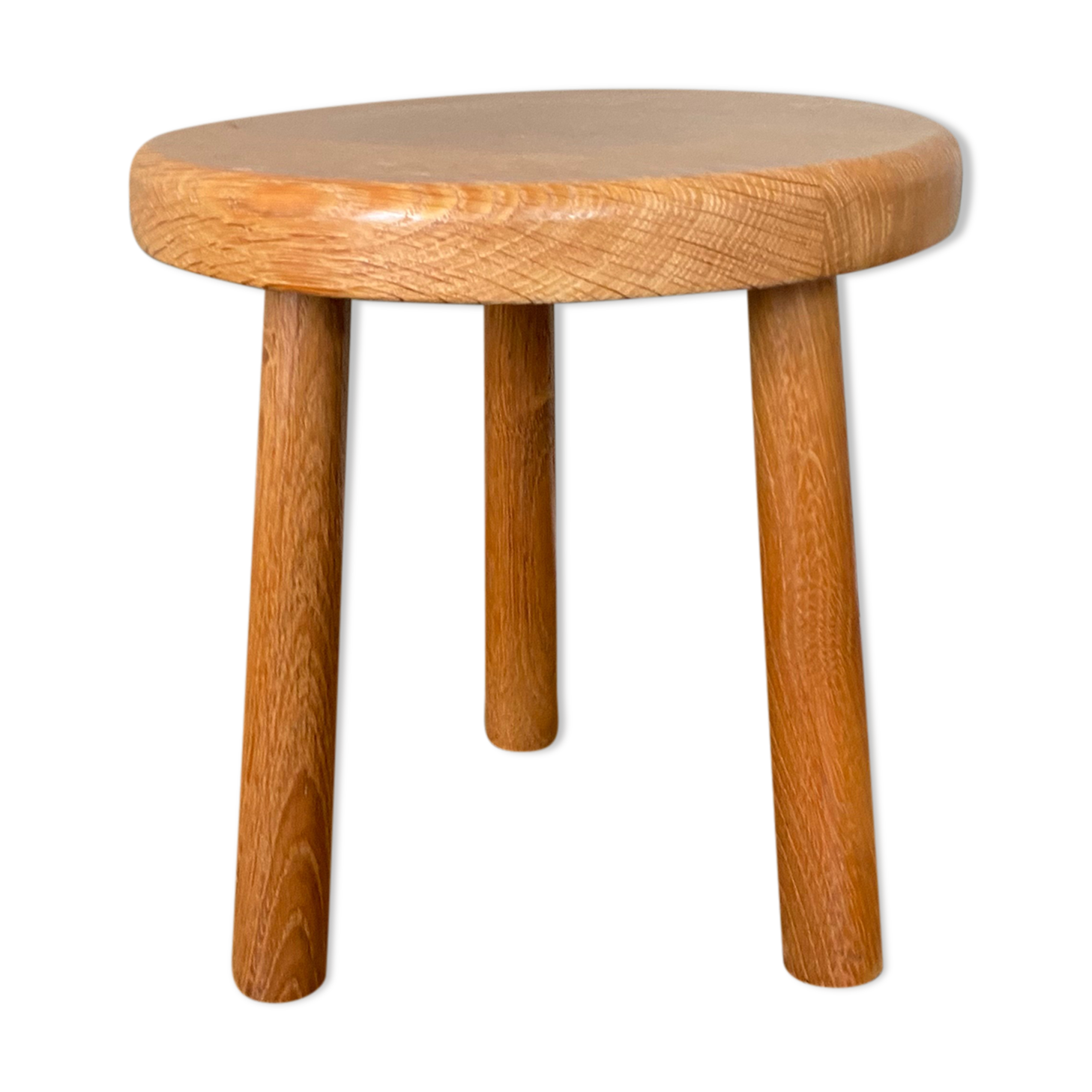 Table d’appoint moderne du milieu du siècle ou tabouret en chêne, années 1960