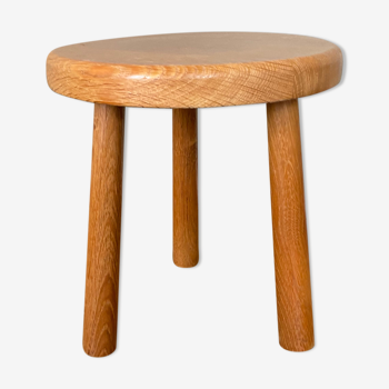 Mid-Century Modern Side Table or Stool in Oak, 1960s