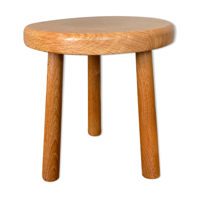 Table d'appoint moderne du milieu du siècle ou tabouret en chêne, années 1960