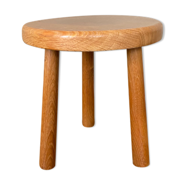 Table d'appoint moderne du milieu du siècle ou tabouret en chêne, années 1960