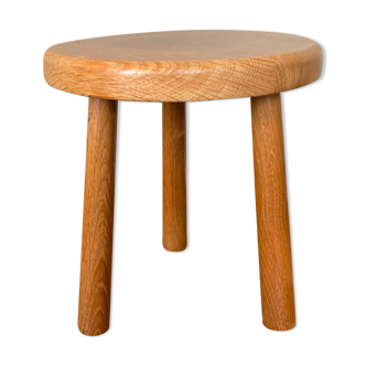 Table d’appoint moderne du milieu du siècle ou tabouret en chêne, années 1960