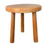 Table d’appoint moderne du milieu du siècle ou tabouret en chêne, années 1960