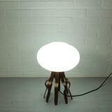 Vintage lampshade with handmade sculptural base