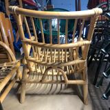 Pair of chairs of bamboo garden