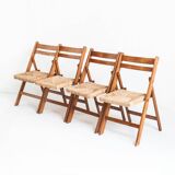 Vintage Silvio Coppola / Fratelli Montina table + chairs. Italy, 1970s