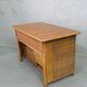 Mid-century italian bamboo, rattan and teak desk, 1960s