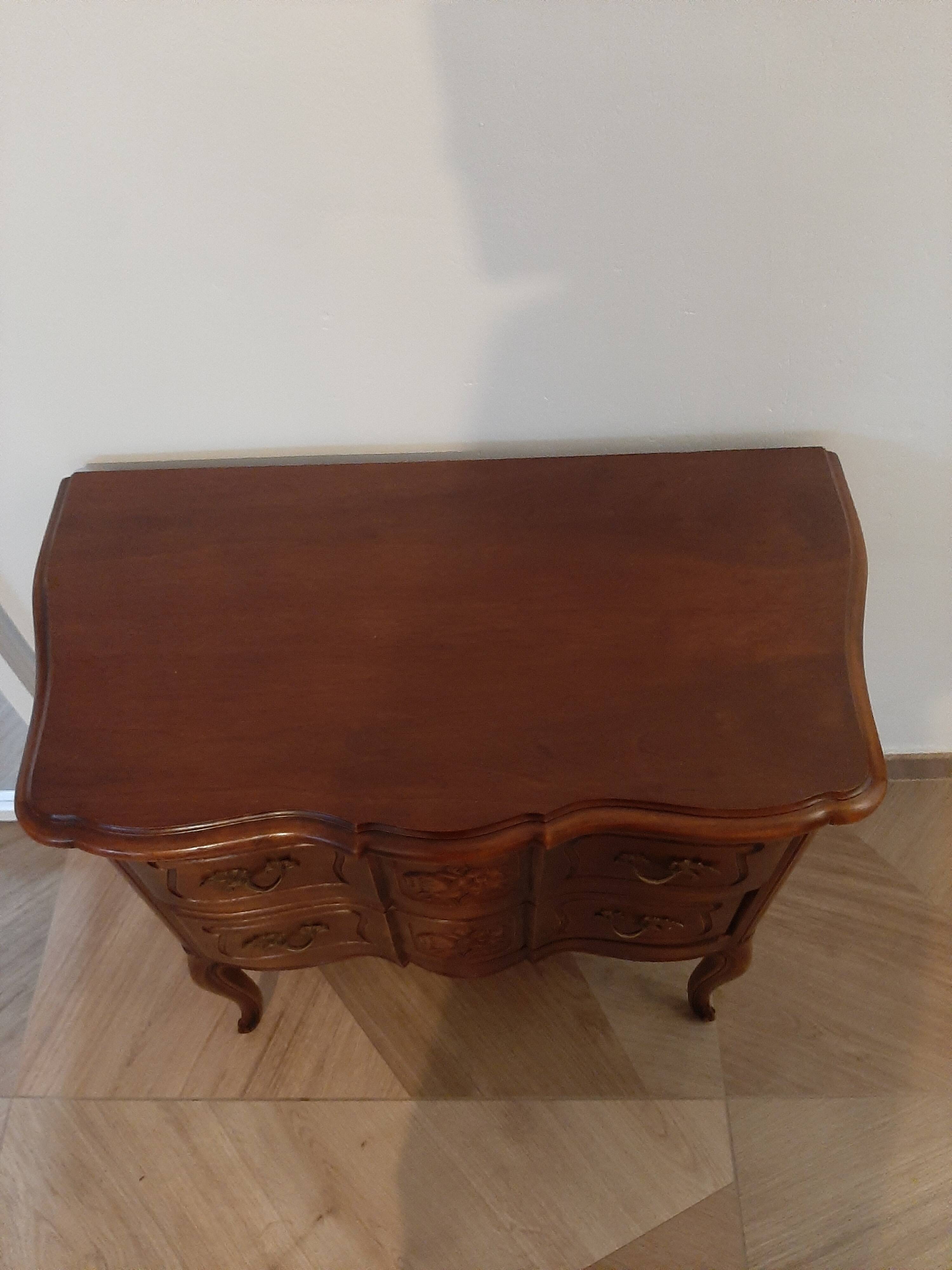 Louis XV style chest of drawers - 2 drawers - Curved feet - 1980s