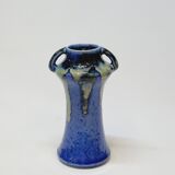 Antique Art Deco Blue Flemmé Stoneware Vase