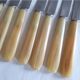 12 fruit knives, dessert. horn handle. length 19 cm