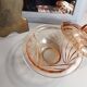 Candy dish, sugar bowl, pink glass box