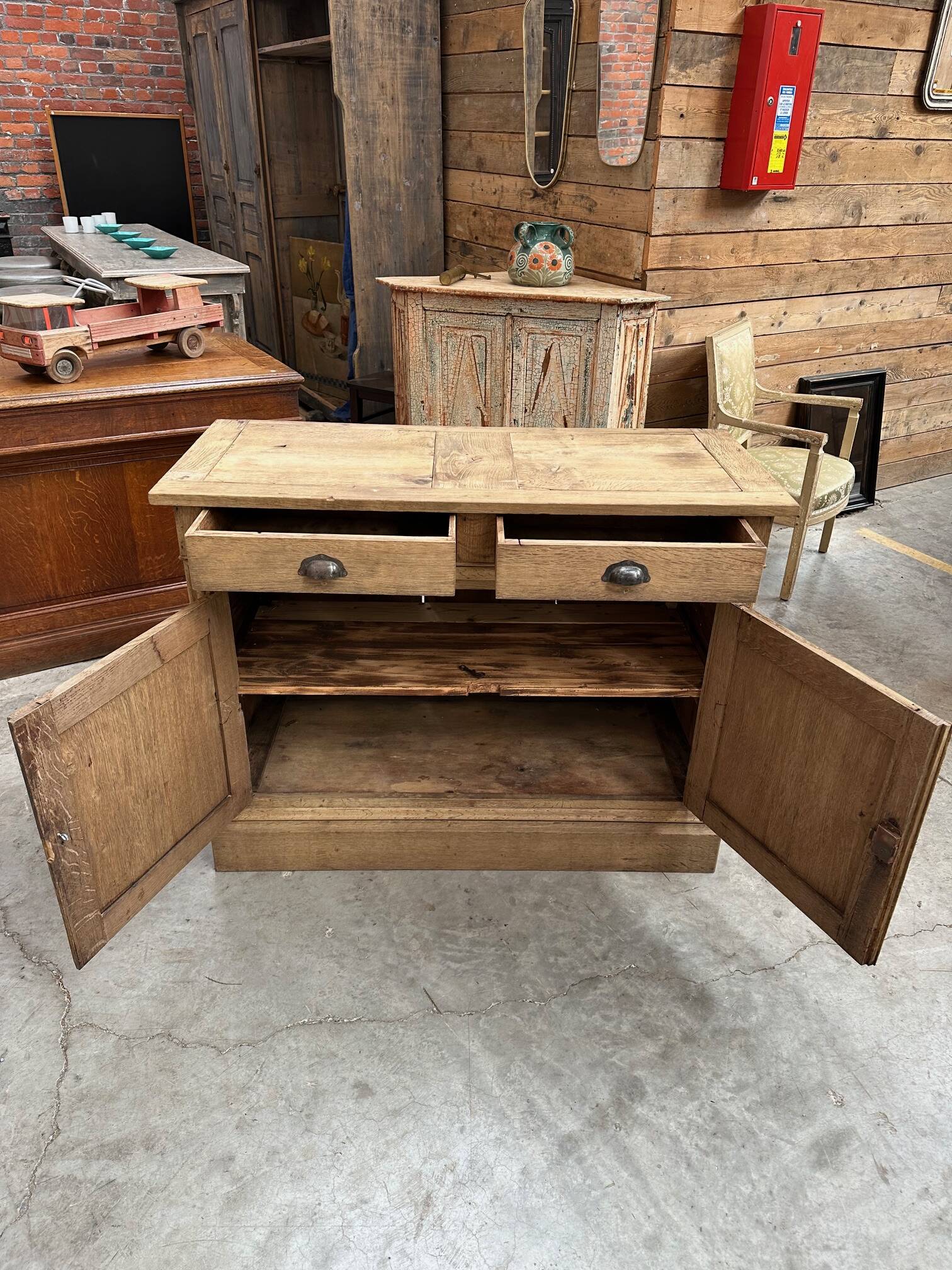 Late 19th century oak sideboard