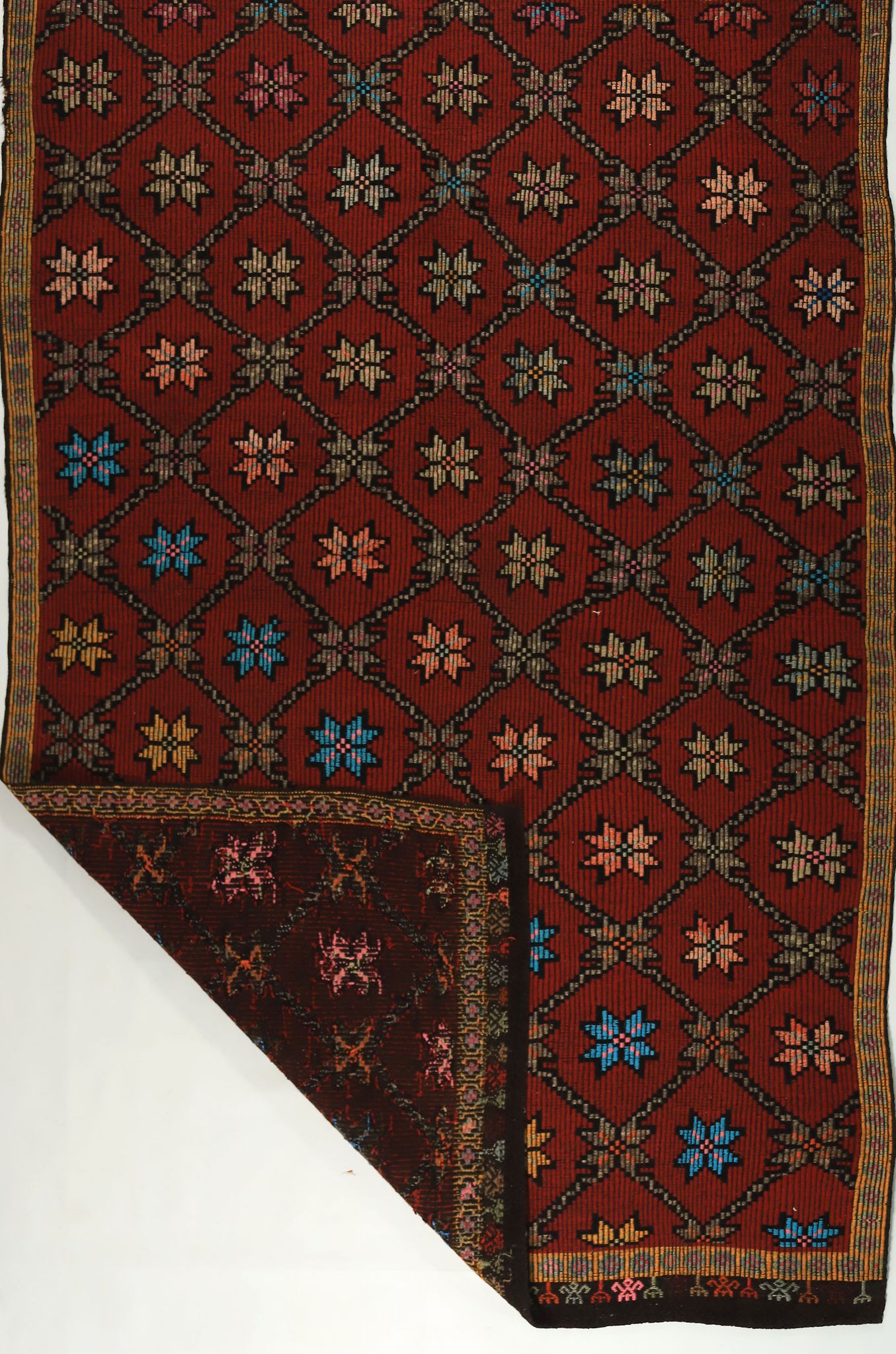 Anatolian handmade kilim rug 281 cm x 177 cm