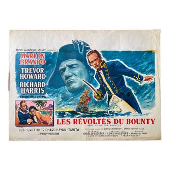 Original movie poster "Mutiny on the Bounty" Marlon Brando 38x52cm 1962