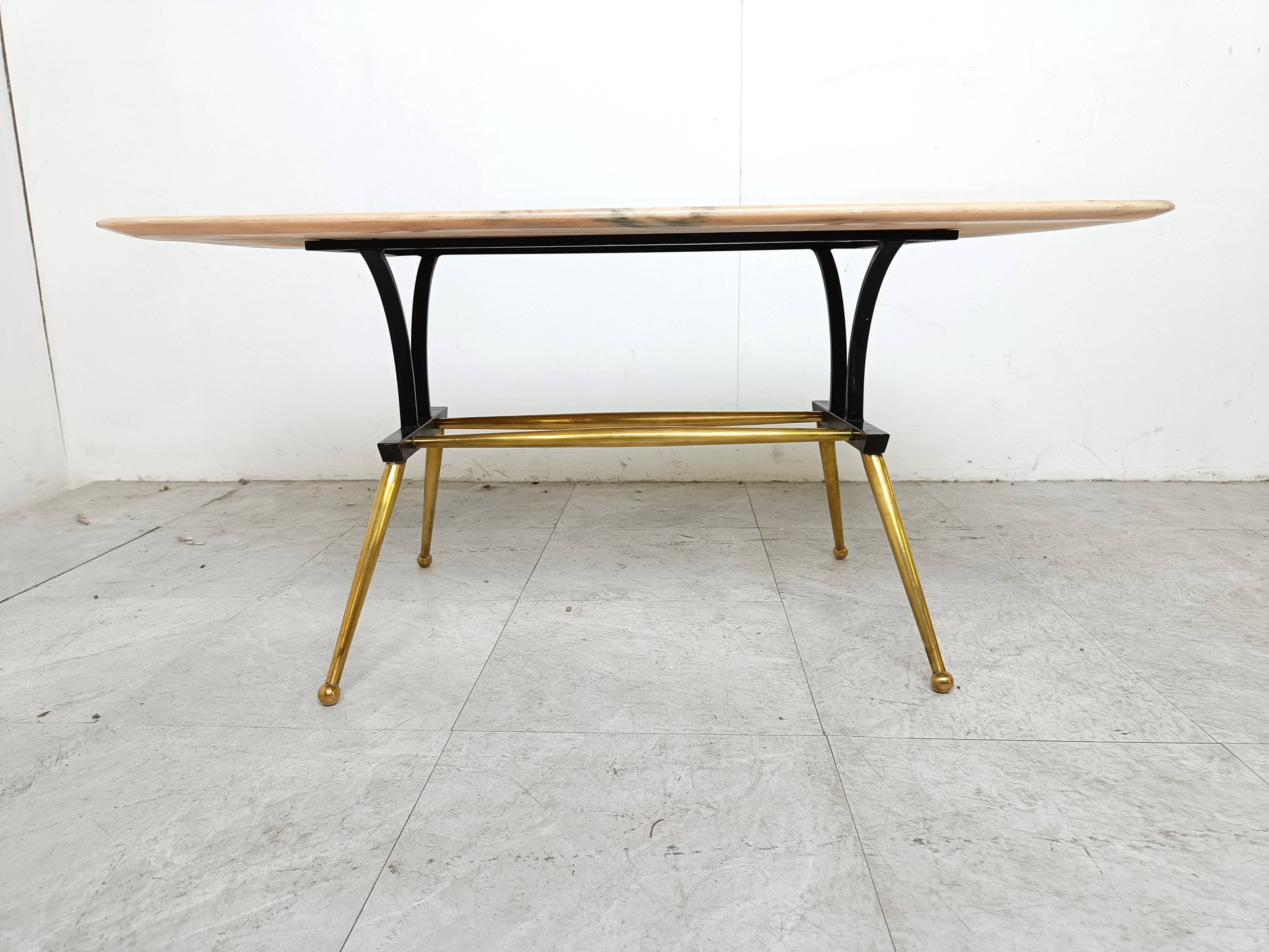Table basse vintage italienne en marbre, 1950
