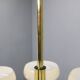 Art Deco brass chandelier with opaline glass, Czechoslovakia, 1930s