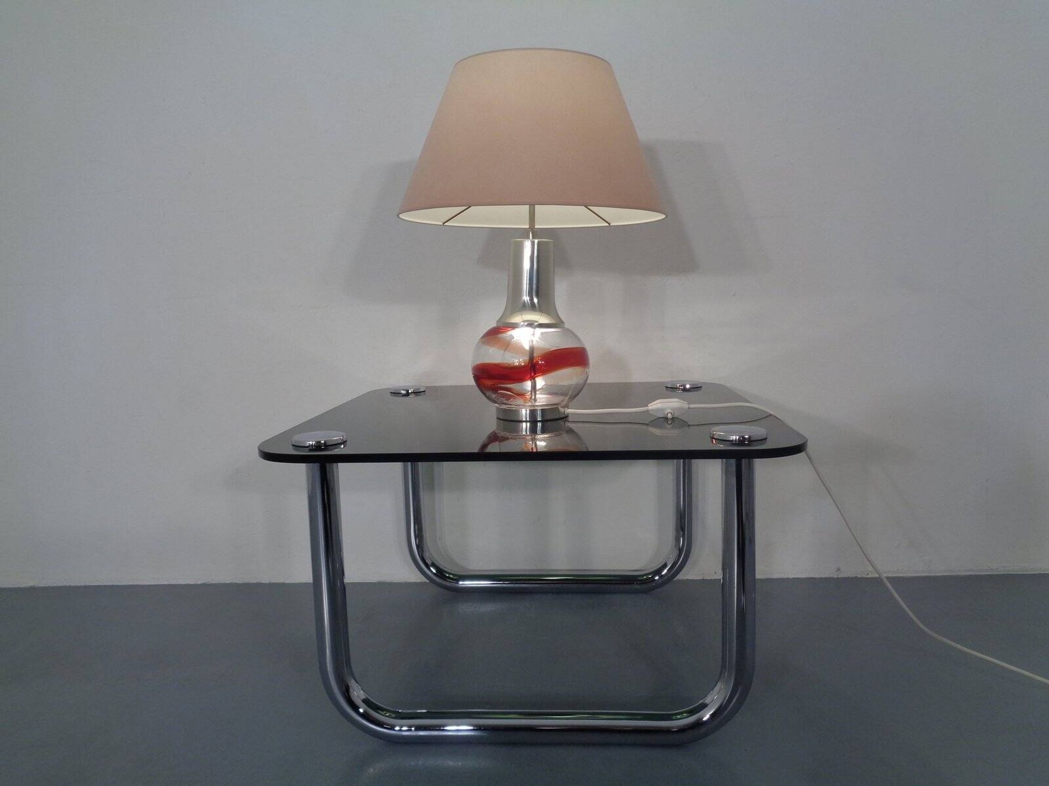 Italian Glass Floor Lamp, 1970s