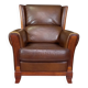 Sheepskin Art Deco club armchair