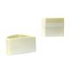 Elco white plaster corner flower pots, 1970s, set of 3.