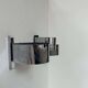 Pair of vintage wall lights, curved chrome metal, France 1970
