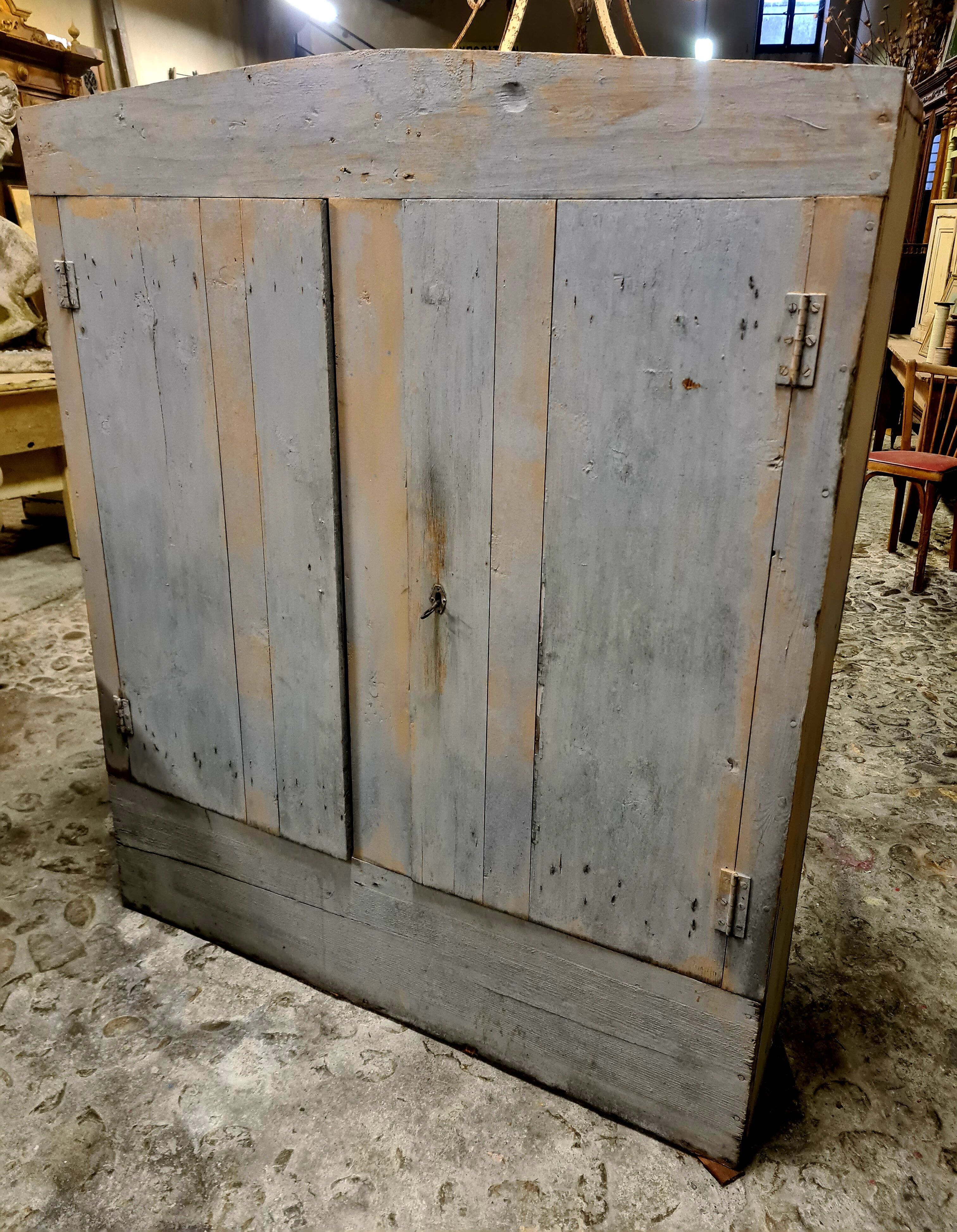 cabinet folk art wood painted original, around 1900