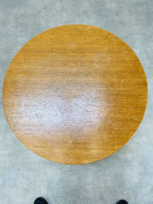 Table d'appoint tripode pied compas vintage en bois années 50