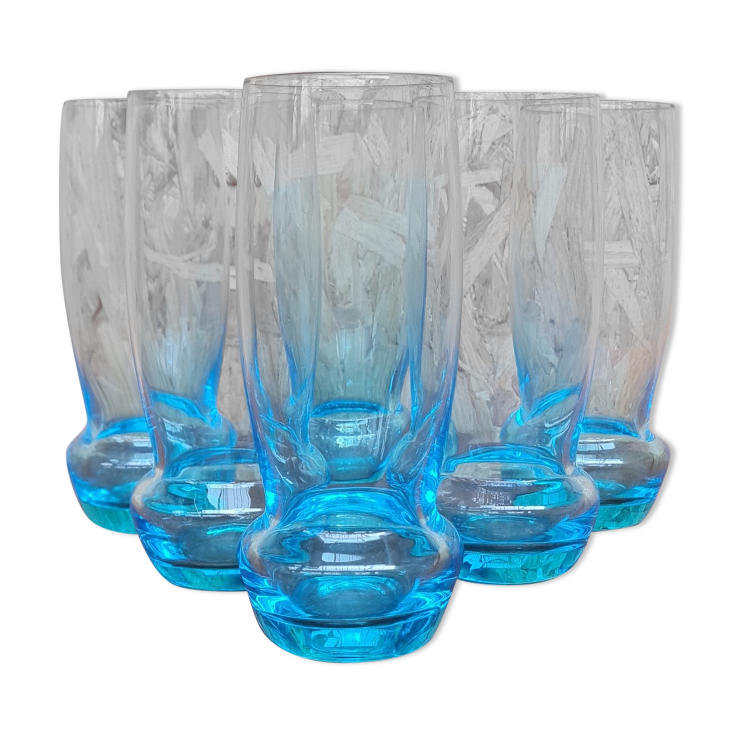 Set of 6 crystal water glasses