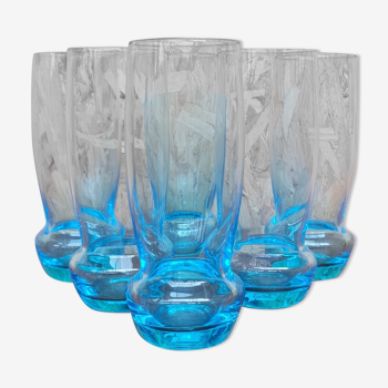 Service de 6 verres à eau en cristal