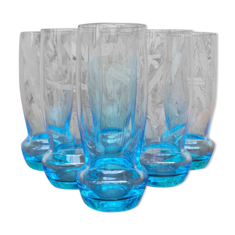 Set of 6 crystal water glasses