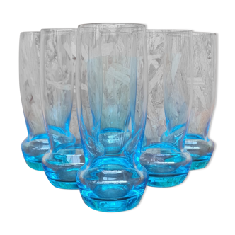 Service of 6 crystal water glasses