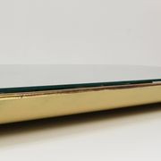 Mid-century illuminated wall mirror by Ernest Igl with brass crown, by Hillebrand.