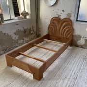 Bed 1 place "palm" wicker and rattan Vivai Del Sud