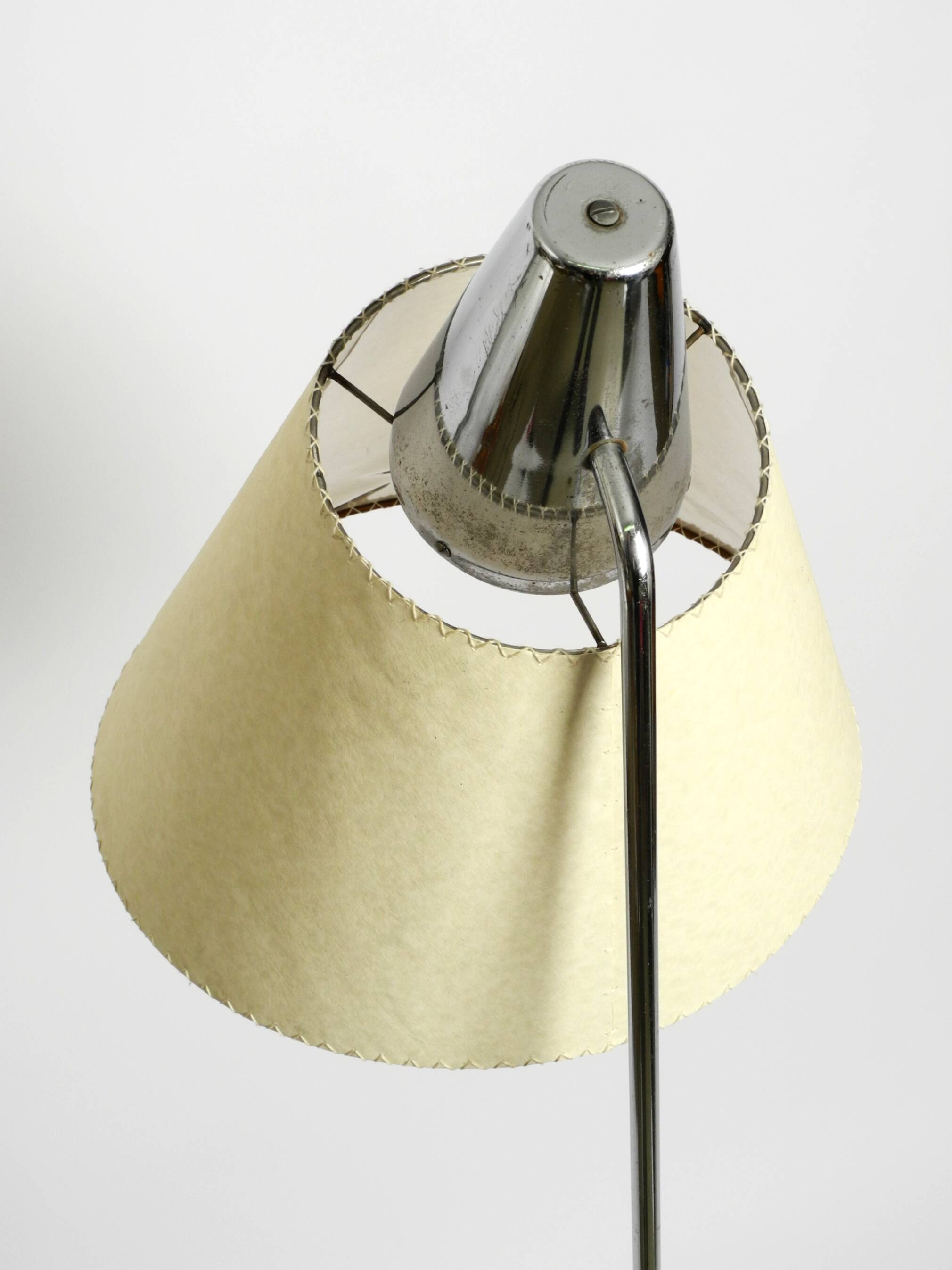 Original 1960s metal chrome floor lamp by Josef Hurka for Napako Czech