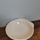 Vintage beige ceramic cup bowl shape